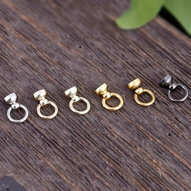 

10Pcs 8MM Metal Rivet Nail Buckle Handles Chain Hook Side Clip Screw Handbag Strap Connector Hanger Hardware Leather Accessories