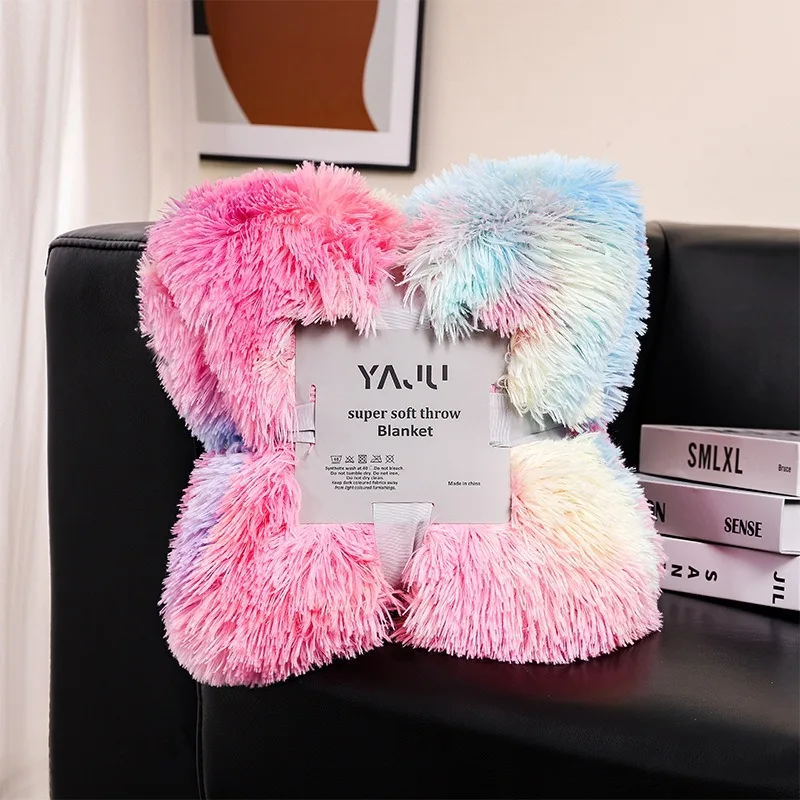 

Tie-Dye Plush Blanket Four Seasons Sofa Blanket Office Napping Cover Blanket Fleece Blanket