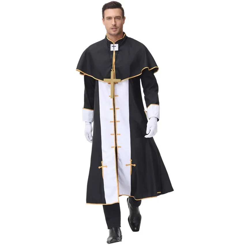 Halloween Easter Couple Cosplay Priest Nun Costume