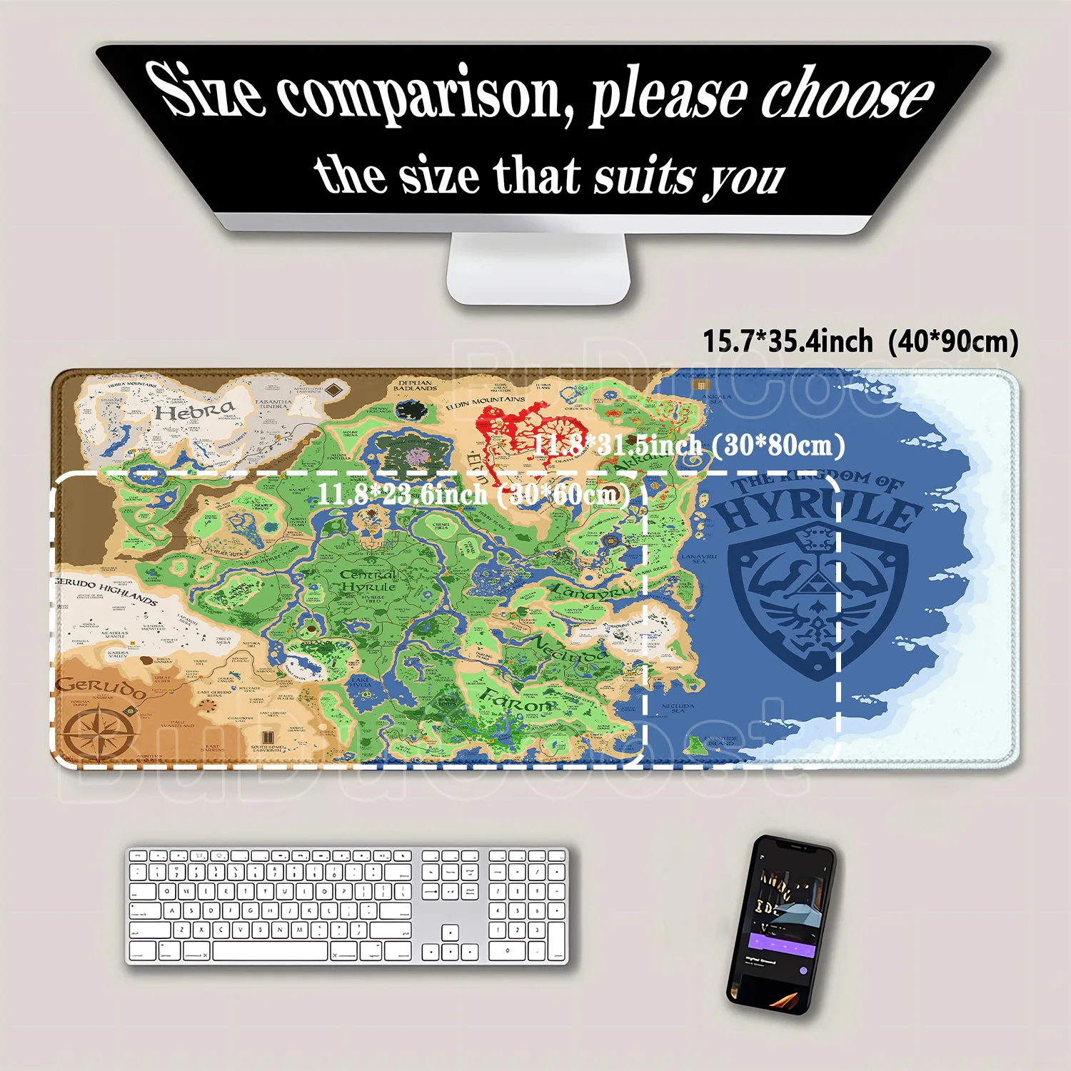 Map Zeldas of Legends XXL HD P - đánh giá và giá Zelda Desk Setup