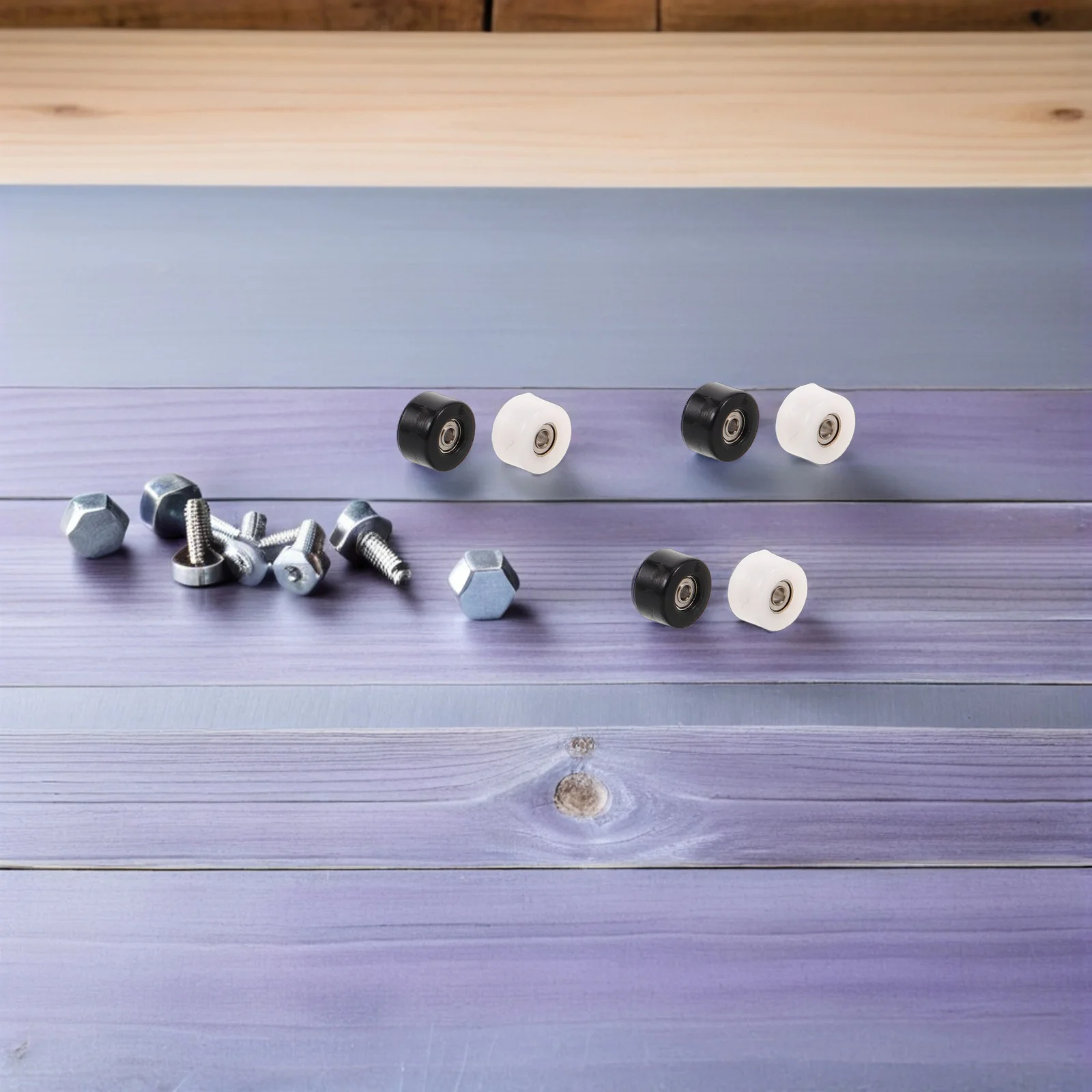 8 pièces roues à doigts roulements en métal robuste lisse Mini pièces de planche à roulettes Kit de réparation pour bureau usage domestique planche à roulettes à doigts