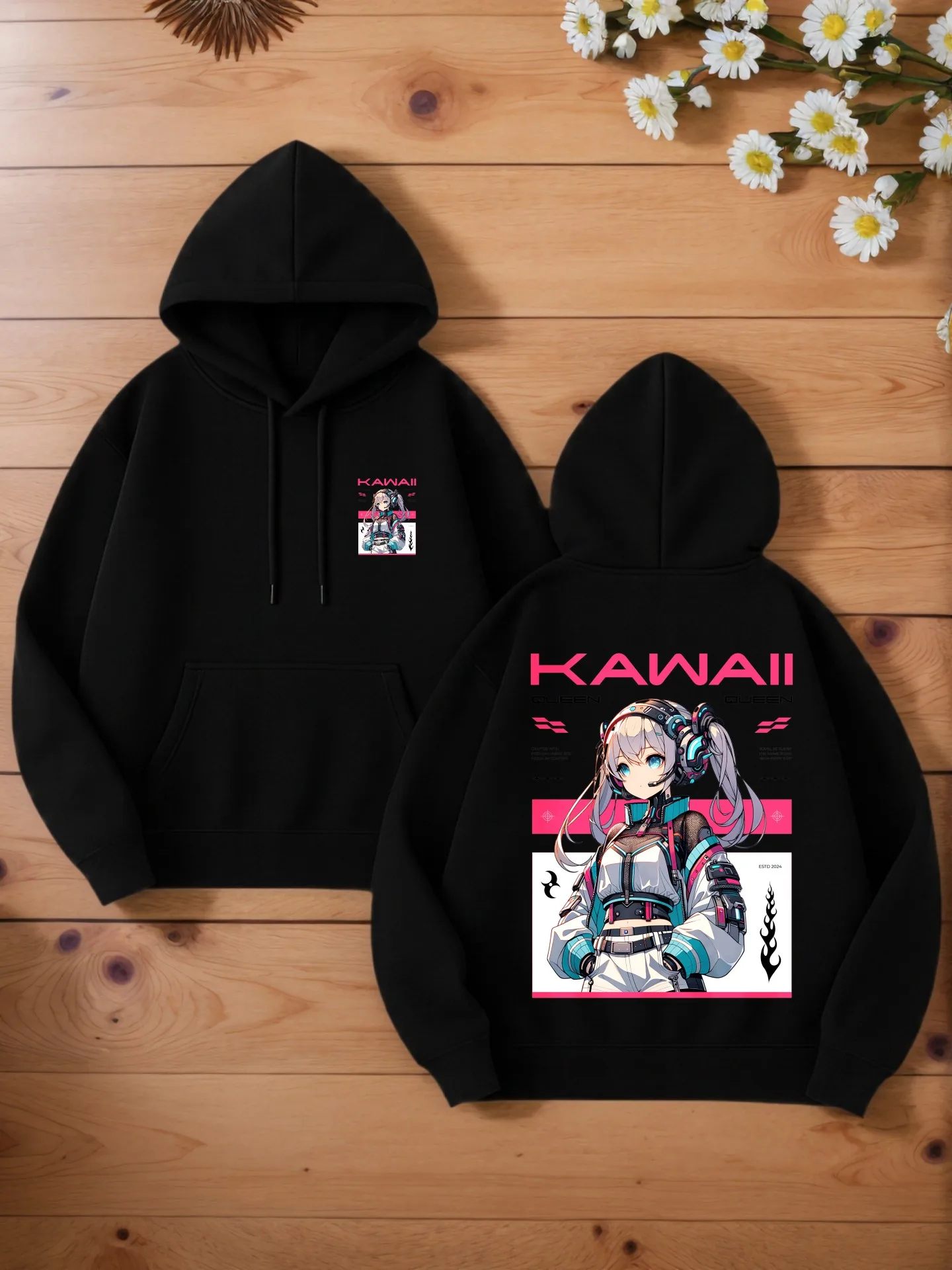 

Мужская толстовка с рисунком, кавайный мультяшный принт, повседневный стиль, мягкая ткань, для подростков, для повседневной носки