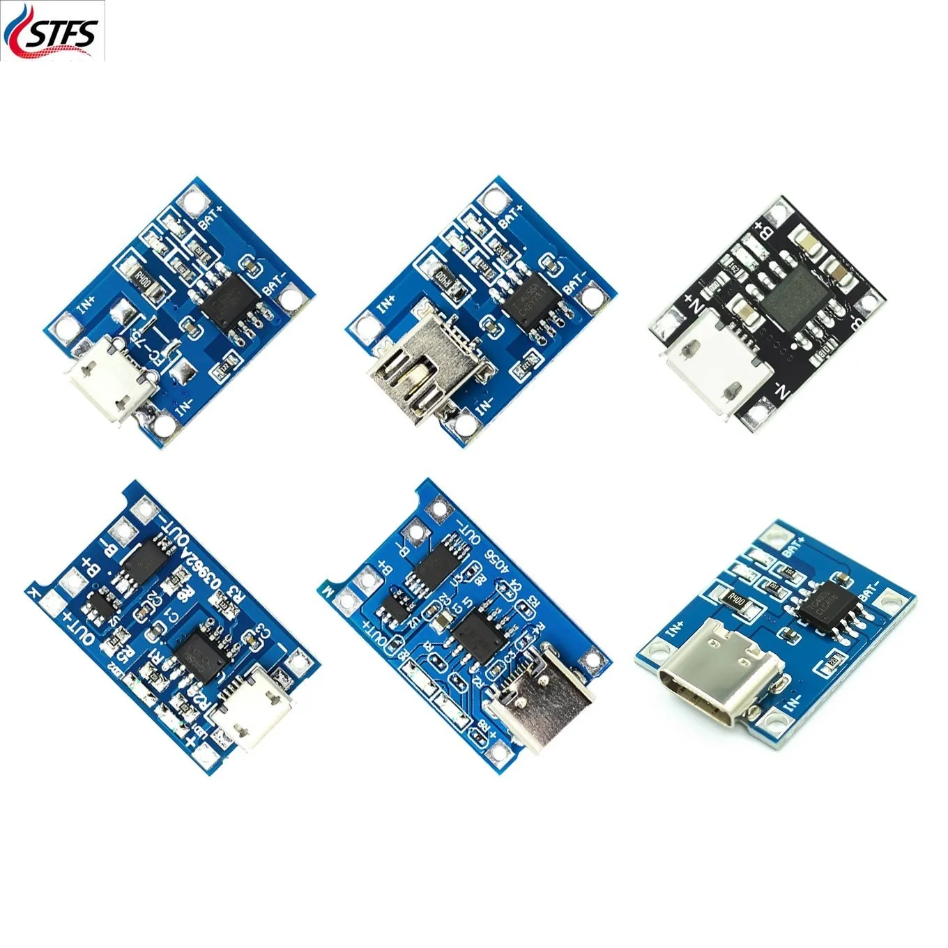 TYPE-C/Micro/Mini USB 5V 1A 18650 For TP4056 Lithium Battery Charger Module Charging Board With Protection Dual Functions 1A