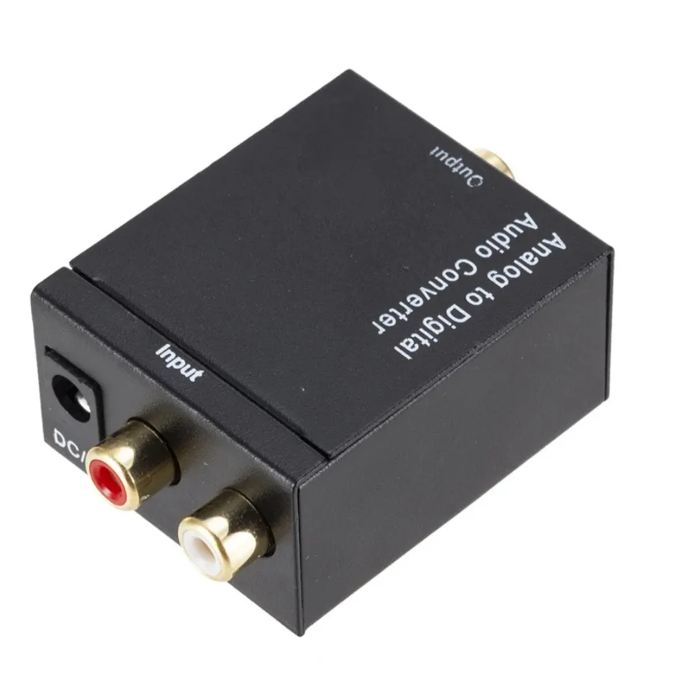 Analog to Digital Converter ADC Audio Analog to Digital (Optical/Coaxial) Converter Optical Coaxial RCA Toslink SPDIF Adapter