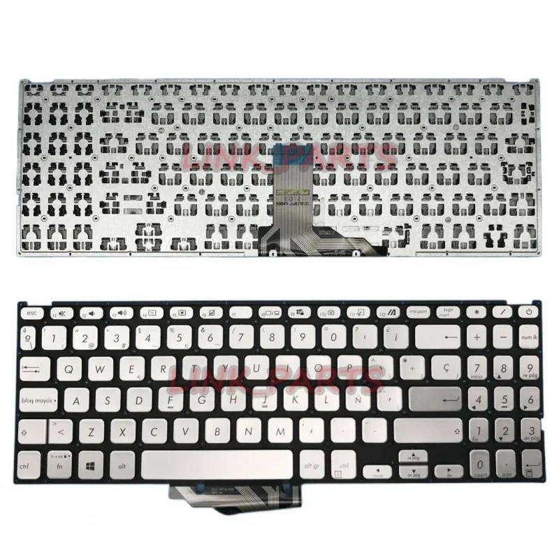 NEW Latin Spanish Keyboard For Asus M509 M509D M509DA M509DJ M509BA M509DL Silver Laptop Keyboard