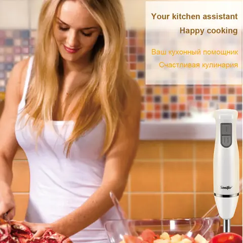 400W Stavmixer Immersion Elektrisk Matberedare Iskrossning Kök Grönsaks Köttkvarn Hackare Visp Frukt Omrörning Sonifer 8 best sales stabmixer - №2