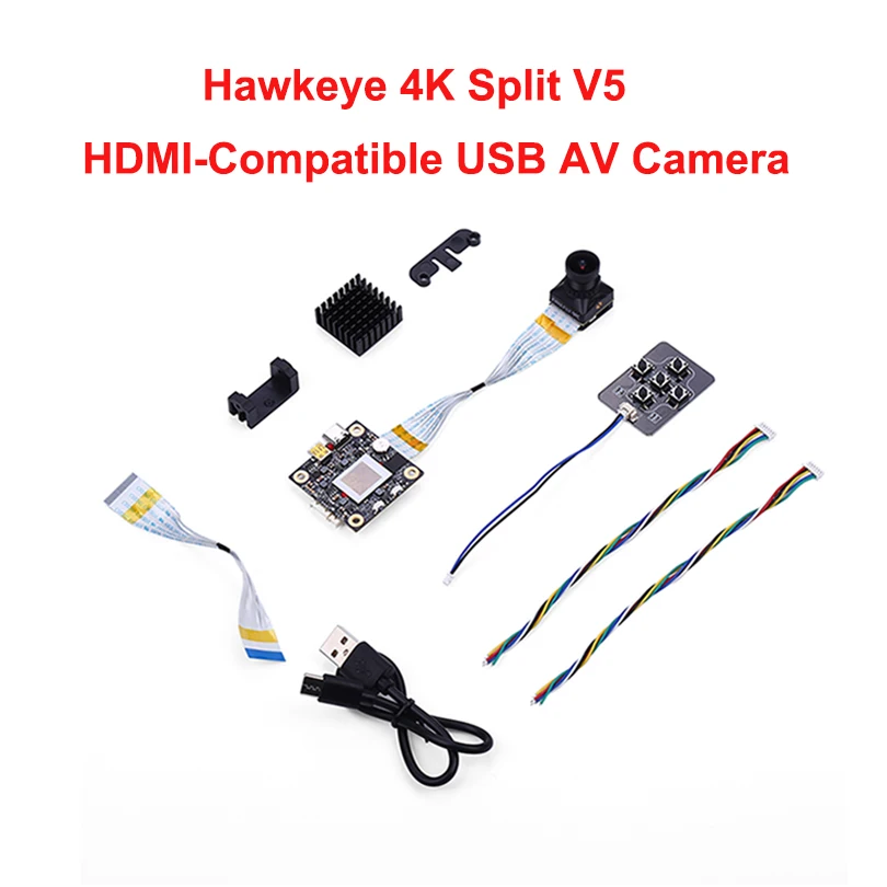 

Hawkeye 4K Split V5 HDMI-Compatible Output AV UVC DVR Camera Gyroflow With SONY IMX415 Sensor For FPV Racing Drone