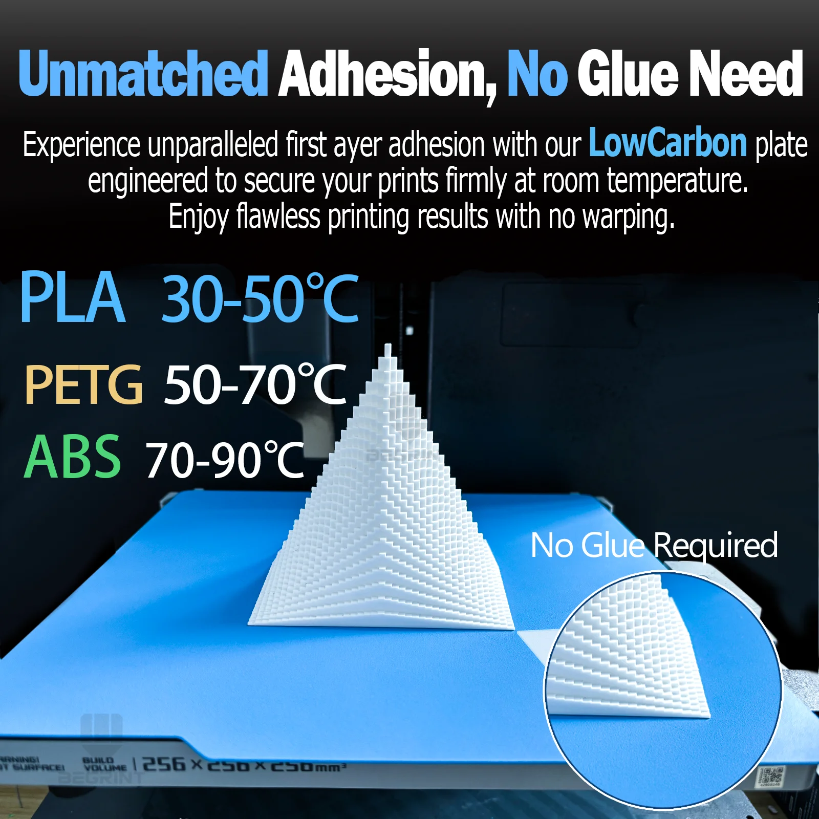 Koudedruk Bouwplaat Voor Bambu Lab X1 X1C P1P P1S A1 Dubbelzijdige Koude Plaat Voor 257x257mm Heatbed Geen Verwarming Vereist