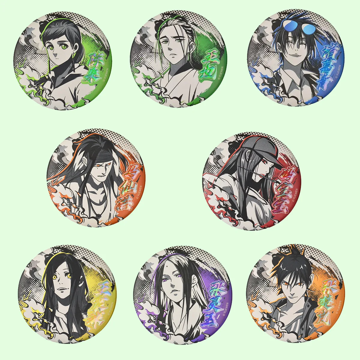 

Аниме The Outcast Zhang Chulan Feng Baobao рельефный лазерный жесть значок товары модное крутое украшение на грудь Itabag украшение подарок