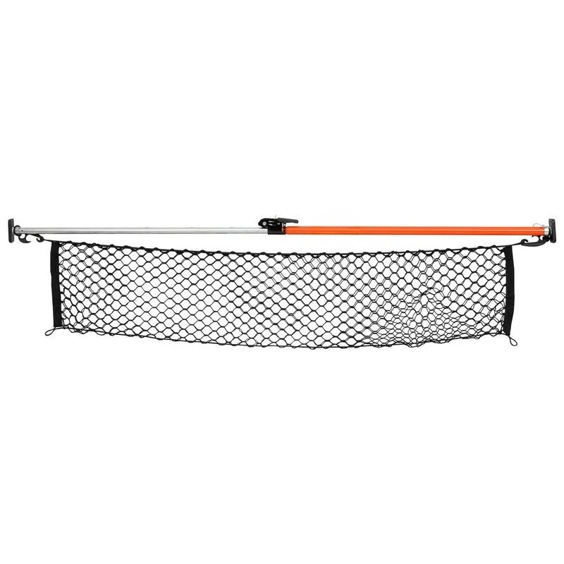 

Free Shipping-Cargo Bar, Ratcheting Cargo Bar Adjustable from 40" to 73", Heavy-duty Steel Cargos Stabilizer with Storage Net &