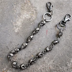 Heavy Waist Chain Wallet Chain Keychain Rock Punk Skull Design Domineering Fashion Accessory for Jeans Casual Wear
