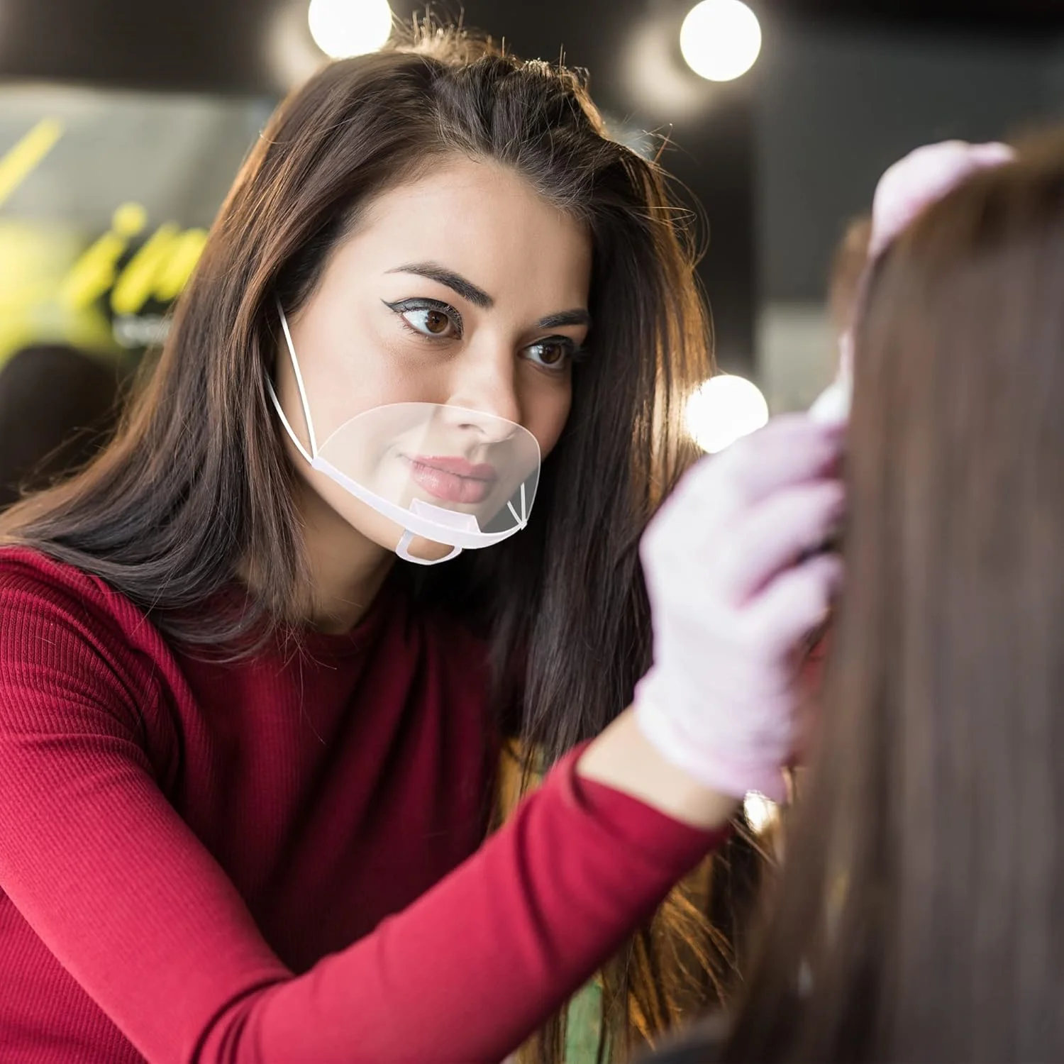 5/10/20Pcs Wiederverwendbare Transparente Anti-fog-Maske Schild Abdeckung Restaurant Schule Kunststoff Anti-speichel mund Schild Schönheit Tattoo – Detail 10