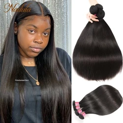 Nadula Brazilian Hair Weave 3 Bundles/4Bundles Straight /Body Wave/Deep Wave/Culry Hair Double Machine Weft 100% Remy Human Hair