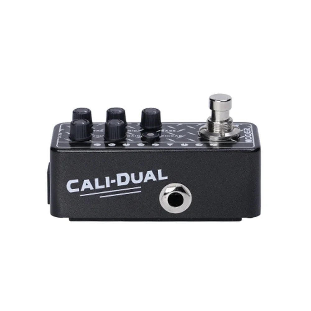 MOOER 011 CALI-DUAL تأثير الجيتار دواسة الرقمية Preamp 3-Band EQ مايكرو Preamp دواسة صحيح الالتفافية أجزاء الغيتار الملحقات