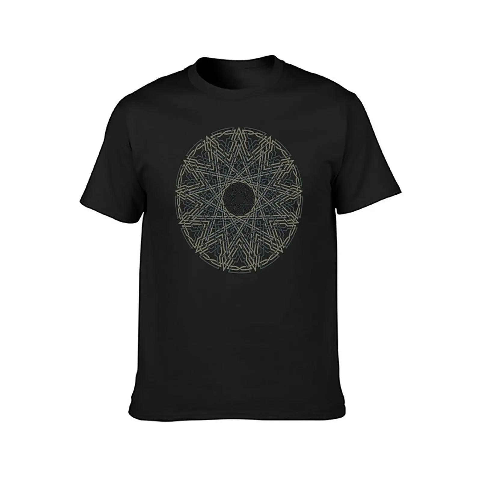 Floral Tridecagram Sacred Symbol Of Geometry and Celtic Star Ornament T-Shirt tops mens clothes