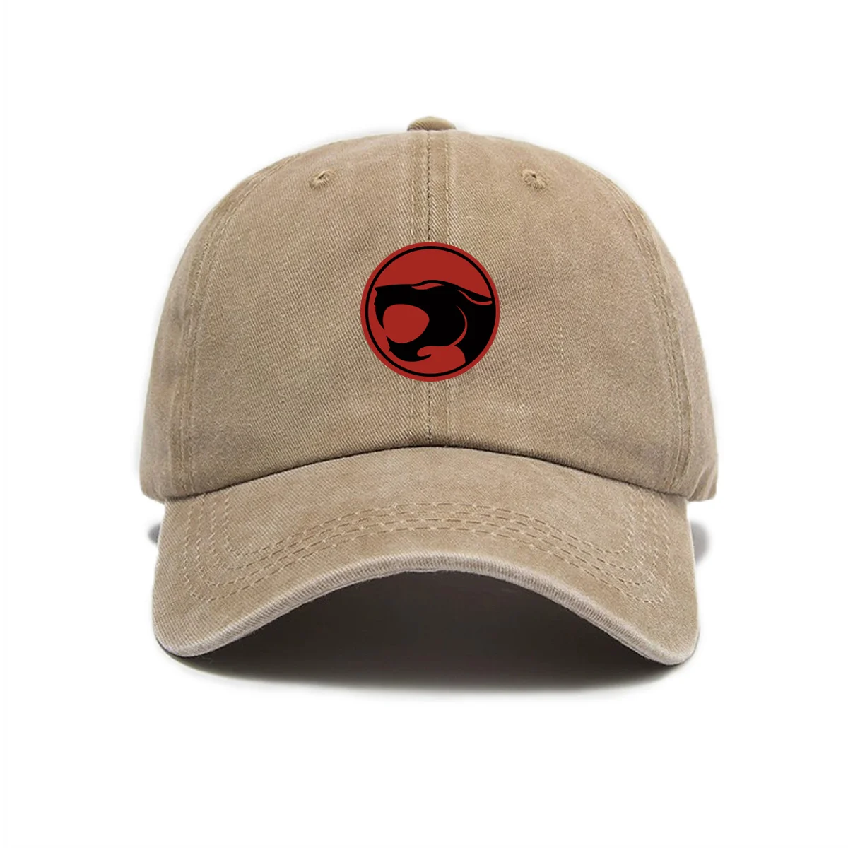 Bedruckte Thunder Cats Baseballkappe aus gewaschener Baumwolle, Unisex, für den Außenbereich, verstellbar, lässig, Retro, weiches Oberteil, Dad Cap – Detail 2