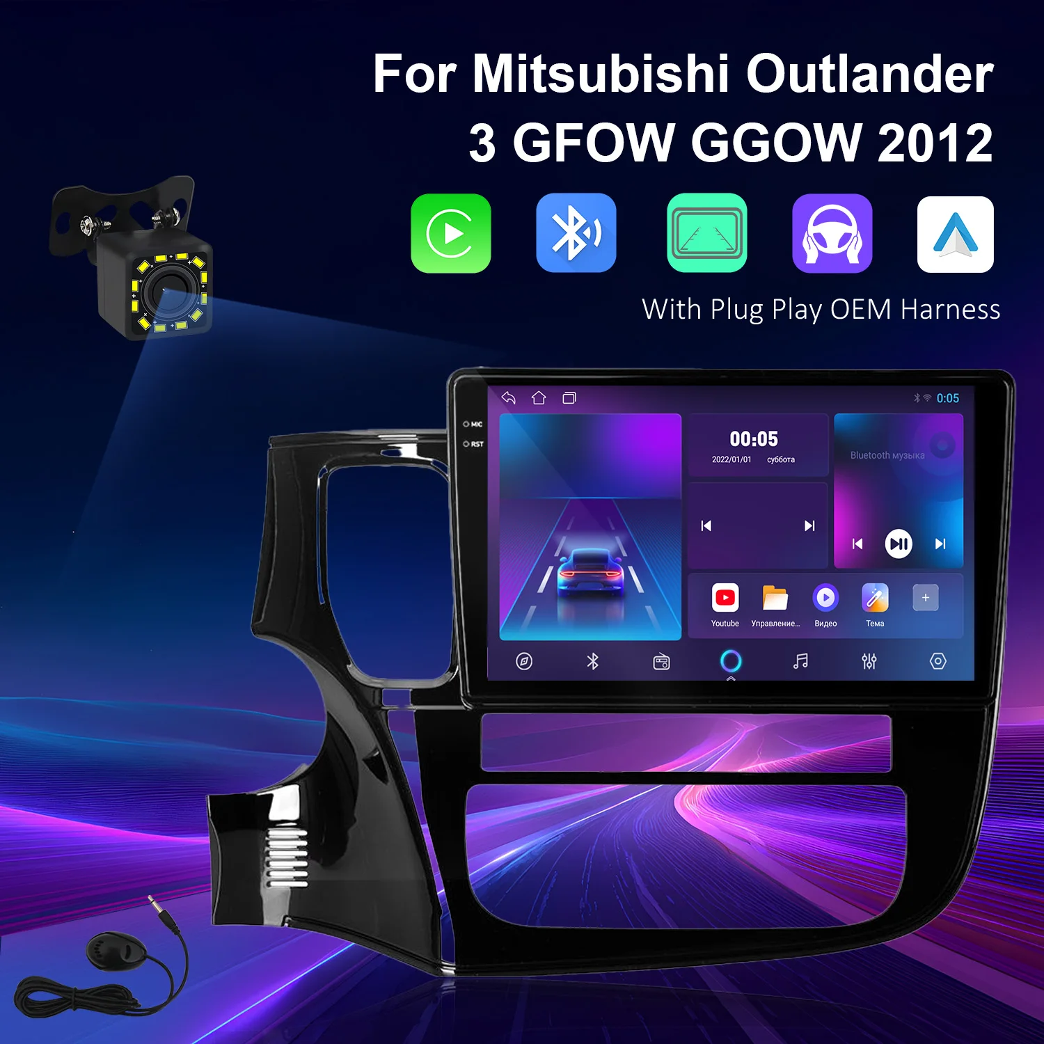 

Android 14 For Mitsubishi Outlander 3 GF0W GG0W 2012-2018 Stereo Car Radio Wireless Multimedia Video Player GPS AI Voice CarPlay