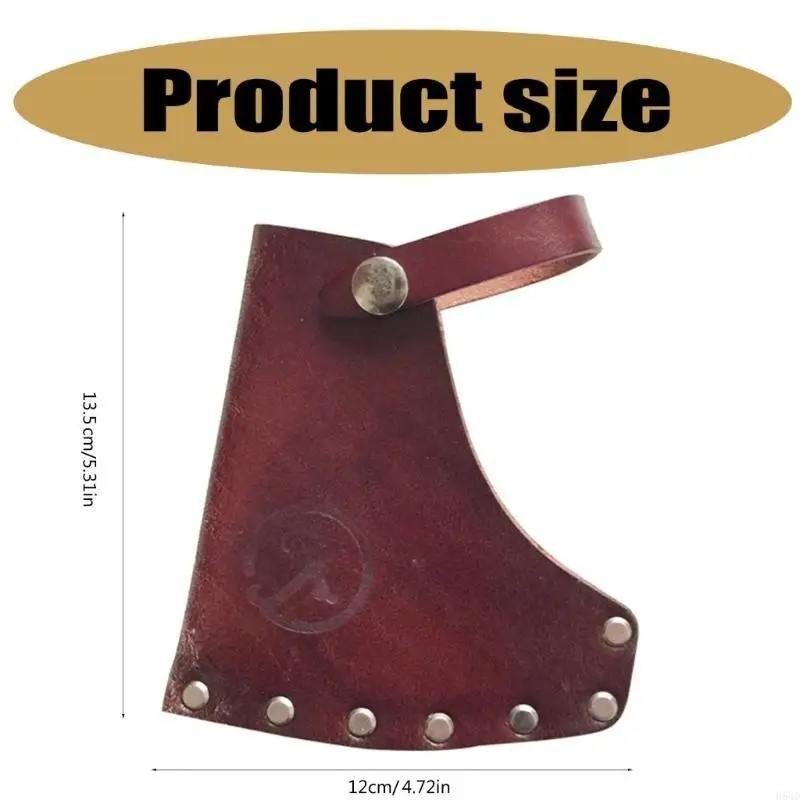 

H58D PU Leather Axes Protectors Hatchets Case Holsters Camping Axes Head Sleeve Cover Bag Axes Cover Protectors Tool