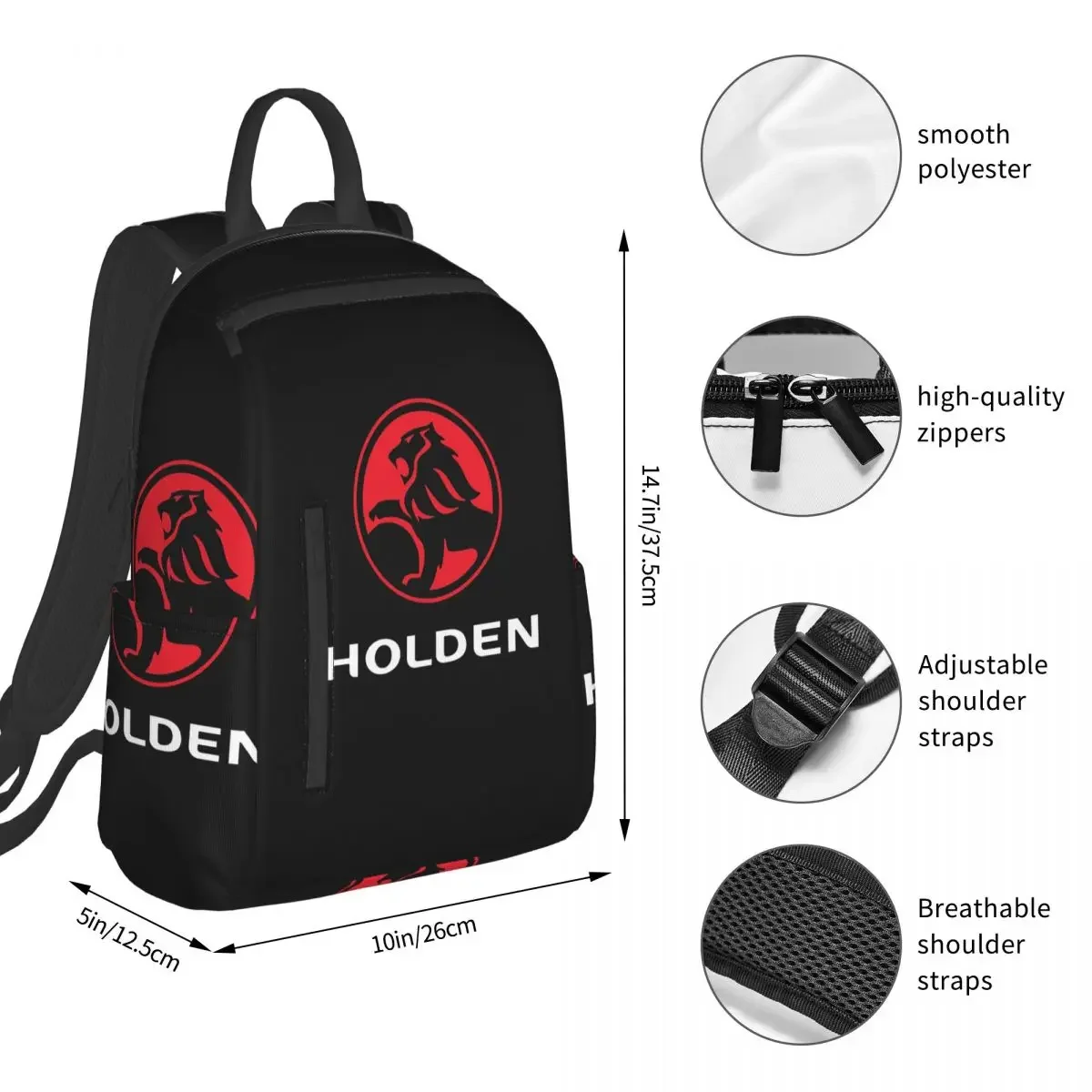 Best Seller Holden Logo Merchandise Backpack Student BookBag Children School Bag Laptop Shoulder Bags Men Women