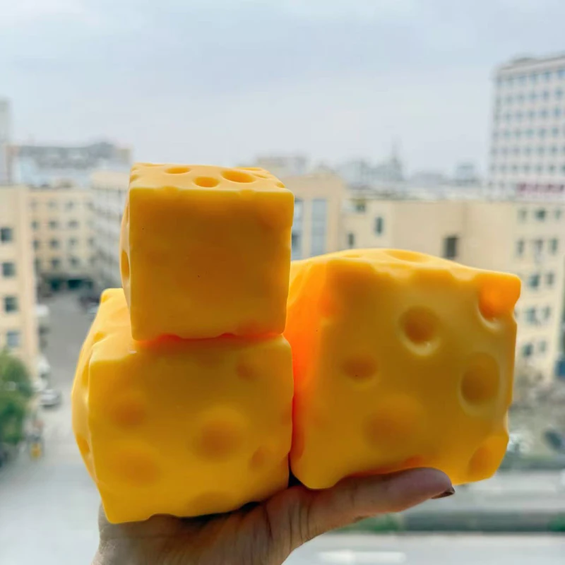 Giant Cheese Squishy Toys Large Slow Rising Soft Foam Sensory Stress Relief Fidget Toys for Adults Kids Birthday Gift Anti-Stres