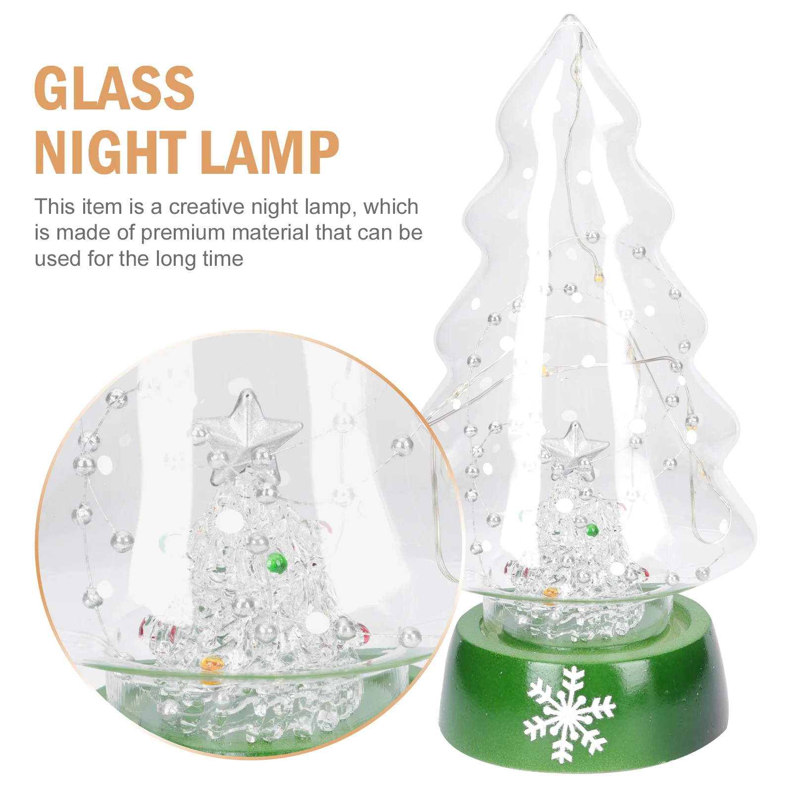 

1Pcs Glass Night Light Desktop Adornment Warm Soft Illumination Mini Lamp for Kids Room Elegant Scene Light Decor