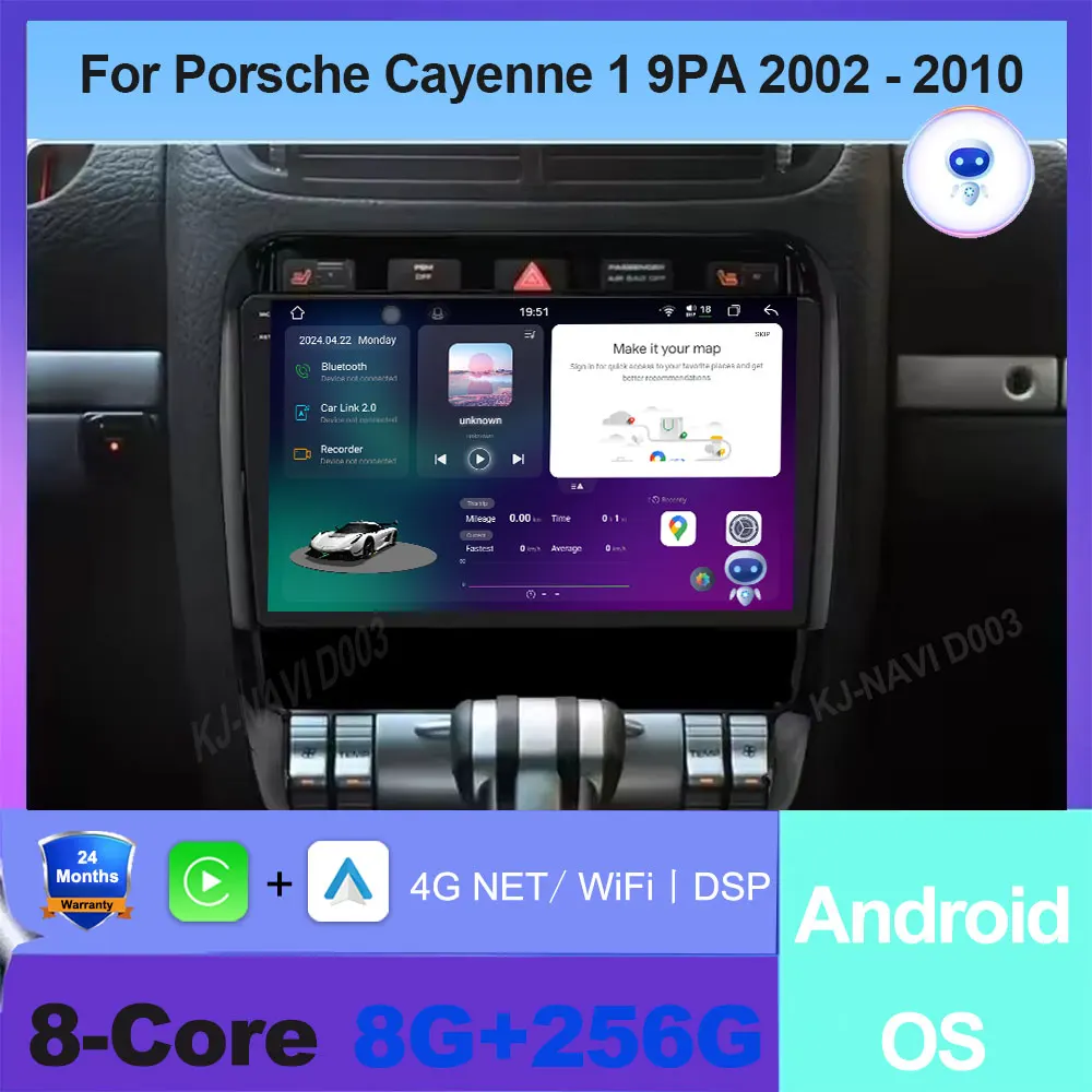 

Android Auto Car Radio For Porsche Cayenne 1 9PA 2002 - 2010 Multimedia Video Player GPS Navigation Wireless Carplay Tools