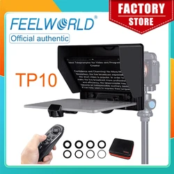 FEELWORLD Teleprompter TP10 for iPad Tablet DSLR Camera Amp Smartphone Shooting APP Compatible with iOS/Android