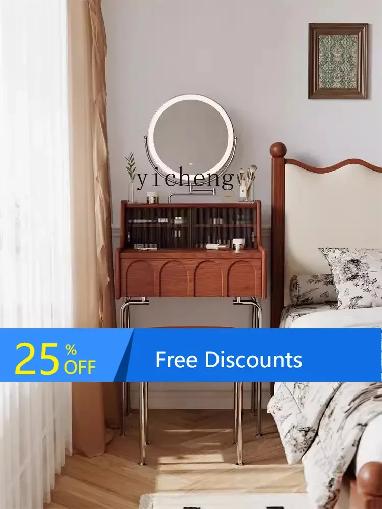 

LYY Solid Wood Dresser Modern Simple and Light Luxury Retro Dresser Furniture