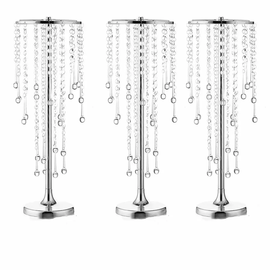 10pcs)100cm)sliver Flower Road Lead Wedding Table Centerpieces Event Party Vases Home Hotel Decoration 2864