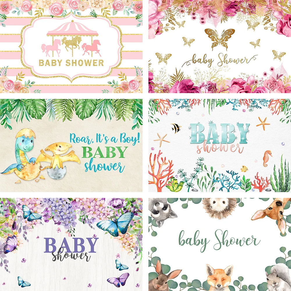 

AIBIIN Baby Shower Background Customizable Celebrate Party Newborn Boy Girl Poster Photography Backdrop Family party decorations