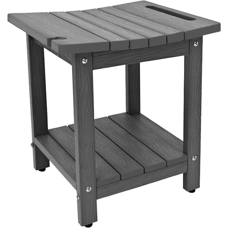 

HDPS Shower Bench, Inside Shower Chair for Shaving Legs, Waterproof 2-Tier Bath Spa Shower Stool for Adults Sitting