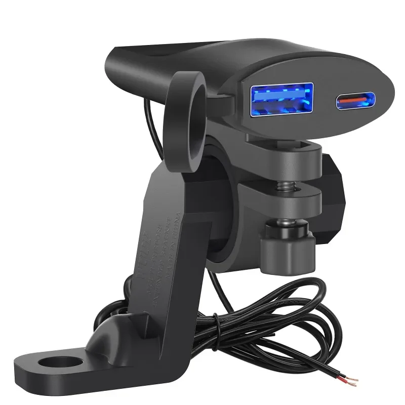 Motorcycle Fast Charger USB QC3.0 Type-C Cell Phone Plug Adapter Outlet Automatic Outage Power Socket Usb Charger Motorcycle