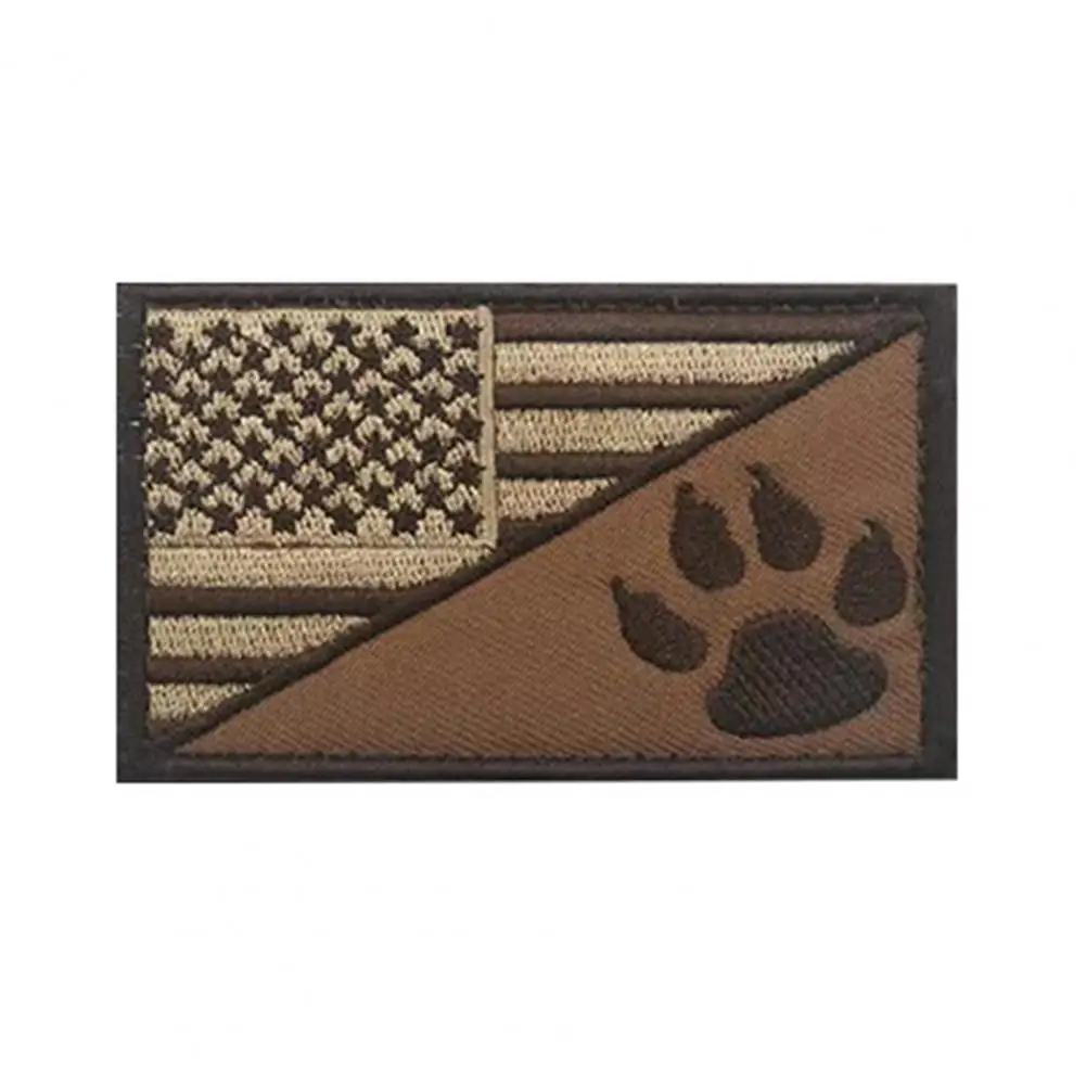 Morale Badge with Hook Loop Backing American Flag Embroidered Badge Versatile Embroidered Morale Patch American for Military