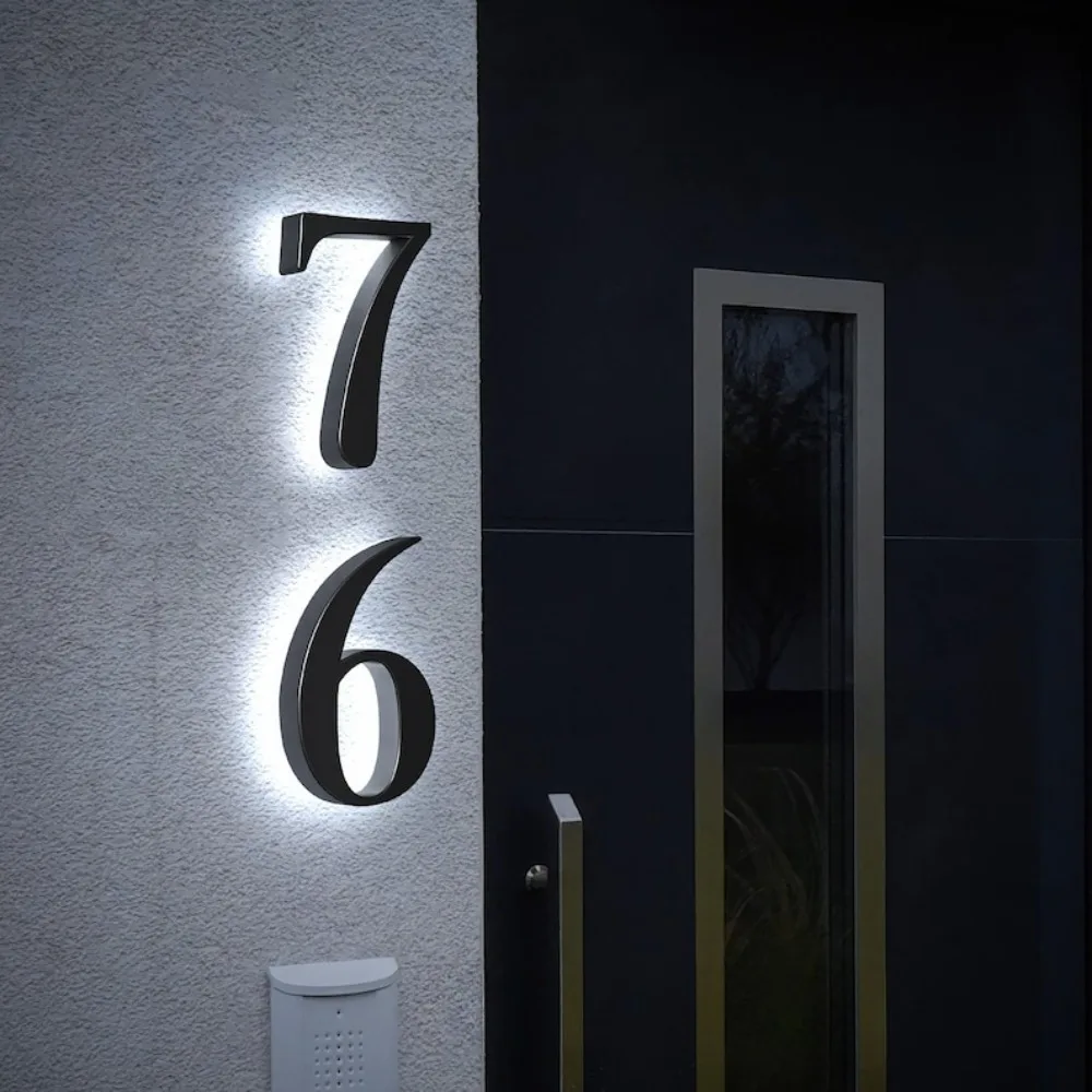 House Numbers Address Number in Vertical and Horizontal Mode | Address Plaques for Outside | Address Signs Modern House Numbers