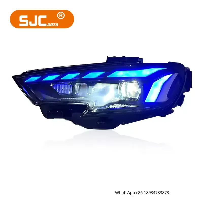 

SJC Headlight for Audi A3 Headlamp 2017-2020 LED Head Light Car Parts for Audi A3 Sport Car Light Plug and Play Front Lights