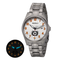 BERNY Men's Full Titanium Mechanical Watch Automatic Wristwatch with 10ATM Waterproof Sapphire ST1731 Super Luminous Men Watches