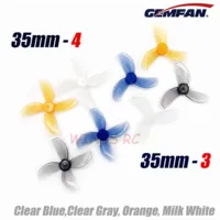 24 pcs/12pair Gemfan 35mm 35mm 3 Blade/ 4 Blade PC Micro Propeller 1mm for FPV RC Tinywhoop Drones 0802 Motor Mobula6 Props