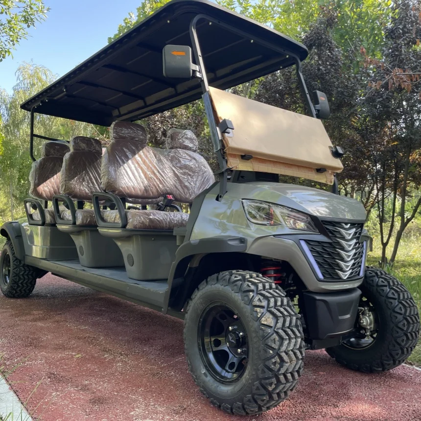 Street Legal Off-Road Golf Cart 5KW AC Motor Electric Golf Cart With Folding Windshield Golf Cart Model E 4 Seat Electric Car