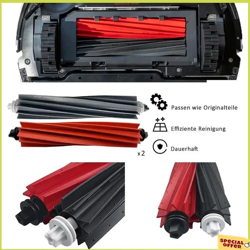 

A35R Double Main Brush Roller Parts For Xiaomi Roborock S8 S8 PLUS S8+ S8 Pro Vacuum Cleaner Hepa Filter Mop Cloth Dust Bag Kits