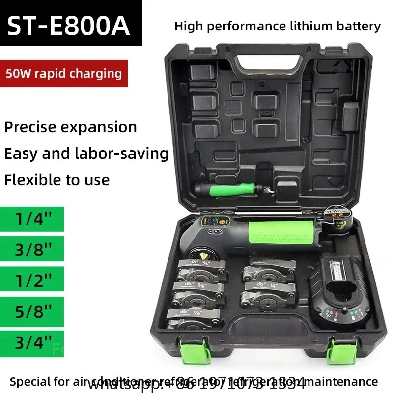 Copper Tube Expander ST-E800A Lithium Battery Pipe Expander Flaring Tool Air Conditioning Copper Pipe Expansion Tool