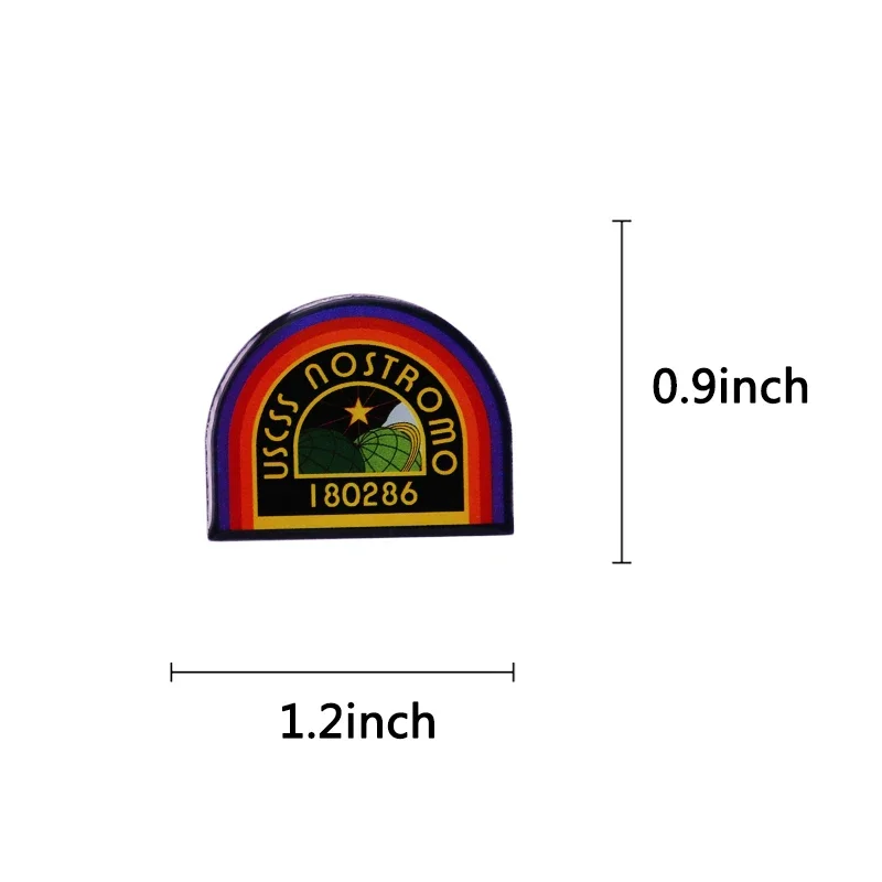 دبوس طية صدر نوسترومو ، هجوم أجنبي ، شارة بقاء ، مجوهرات ملونة عتيقة ، #2