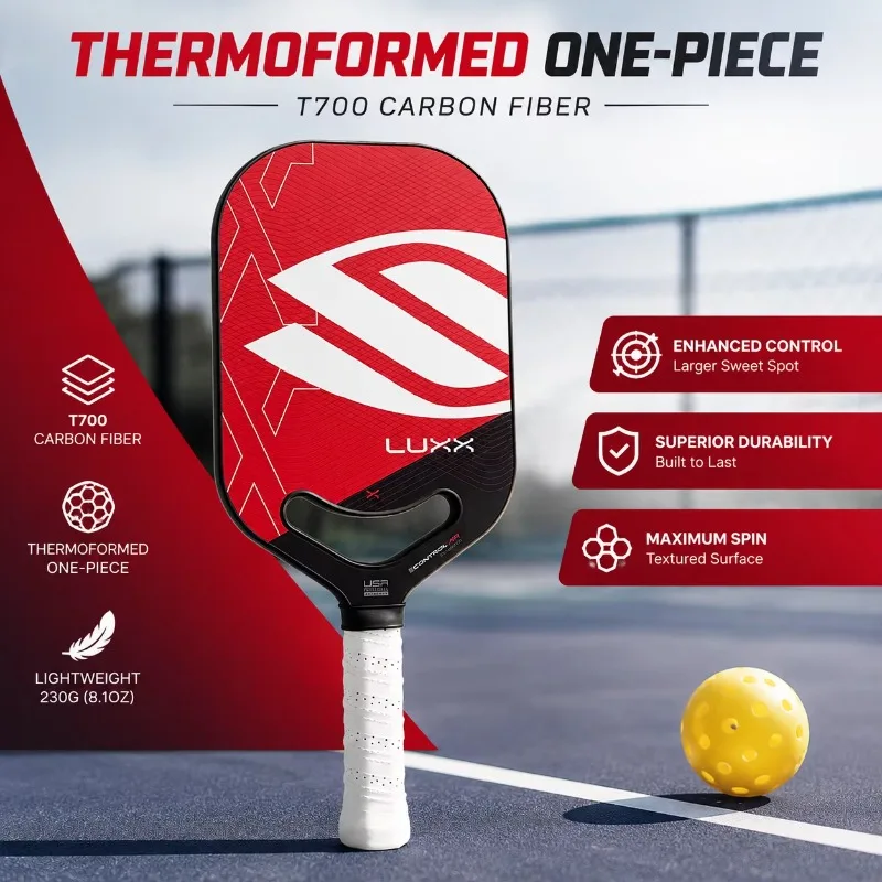 LUXX T700 Carbon Fiber Pickleball Paddle Professional Racket Full Set for Competition Same Style in Stock