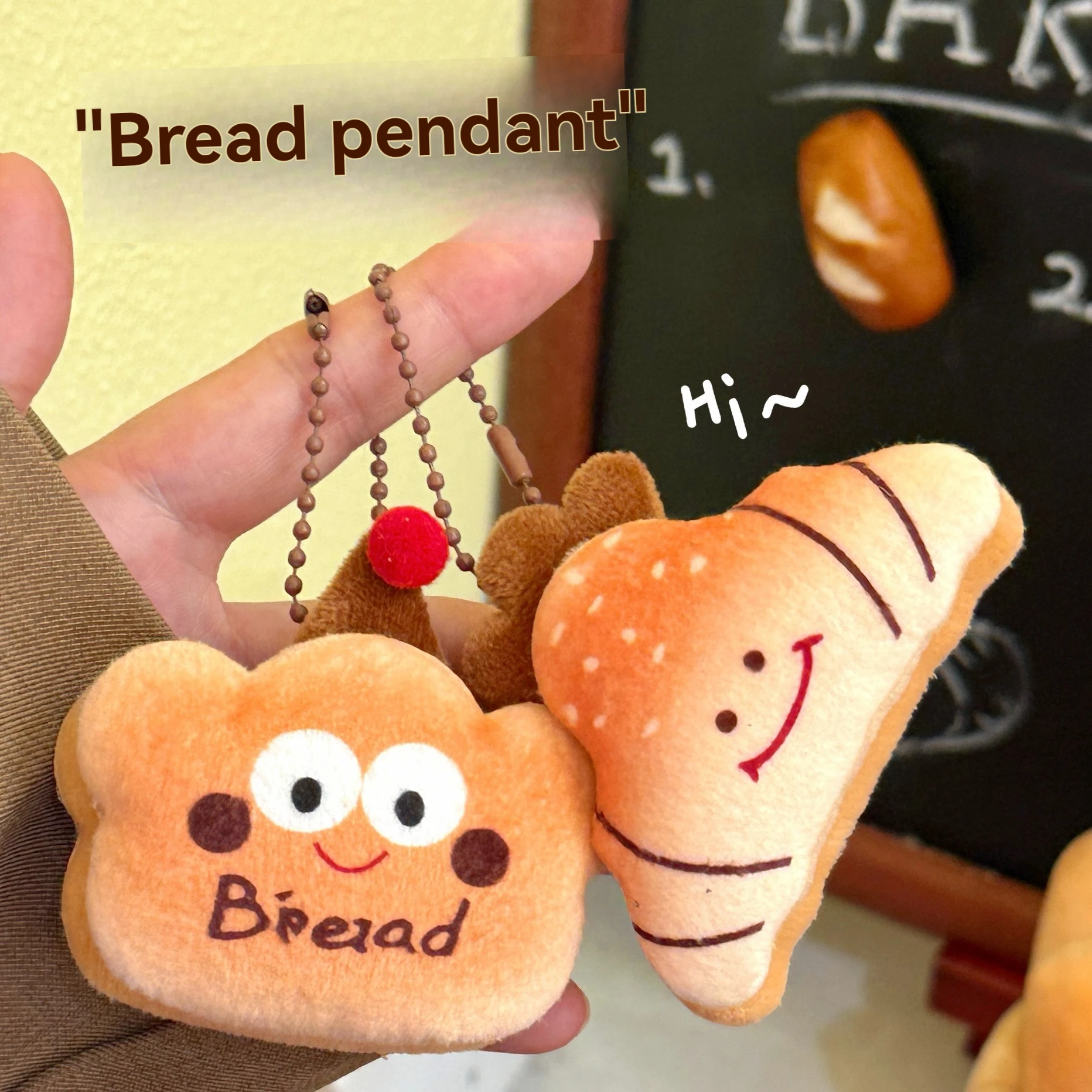 Creative Food Bread Doll Pendant Key Chain