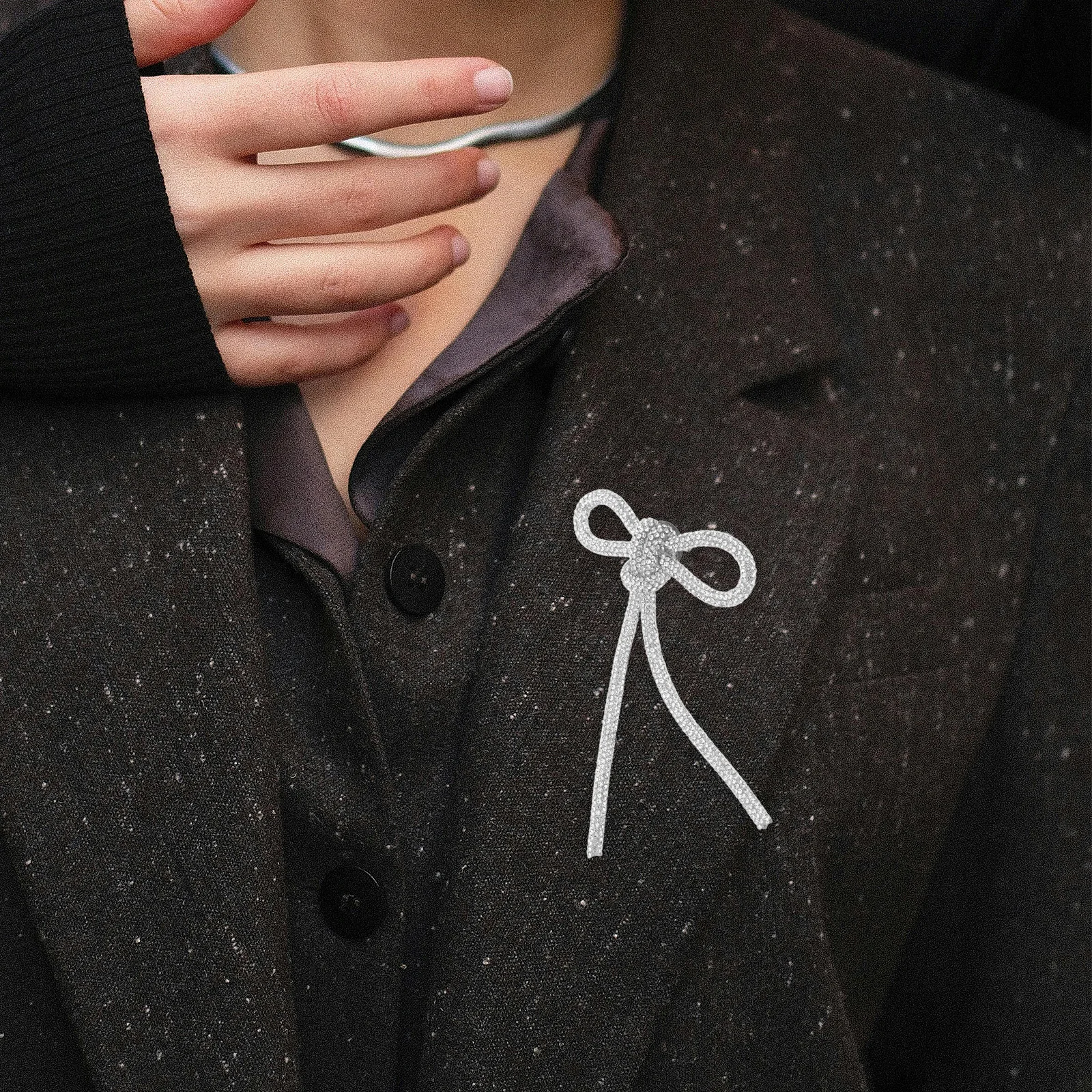 

Bow Brooch Pin Scarf Pins for Crafts Rhinestones Jewelry Dresses Badge