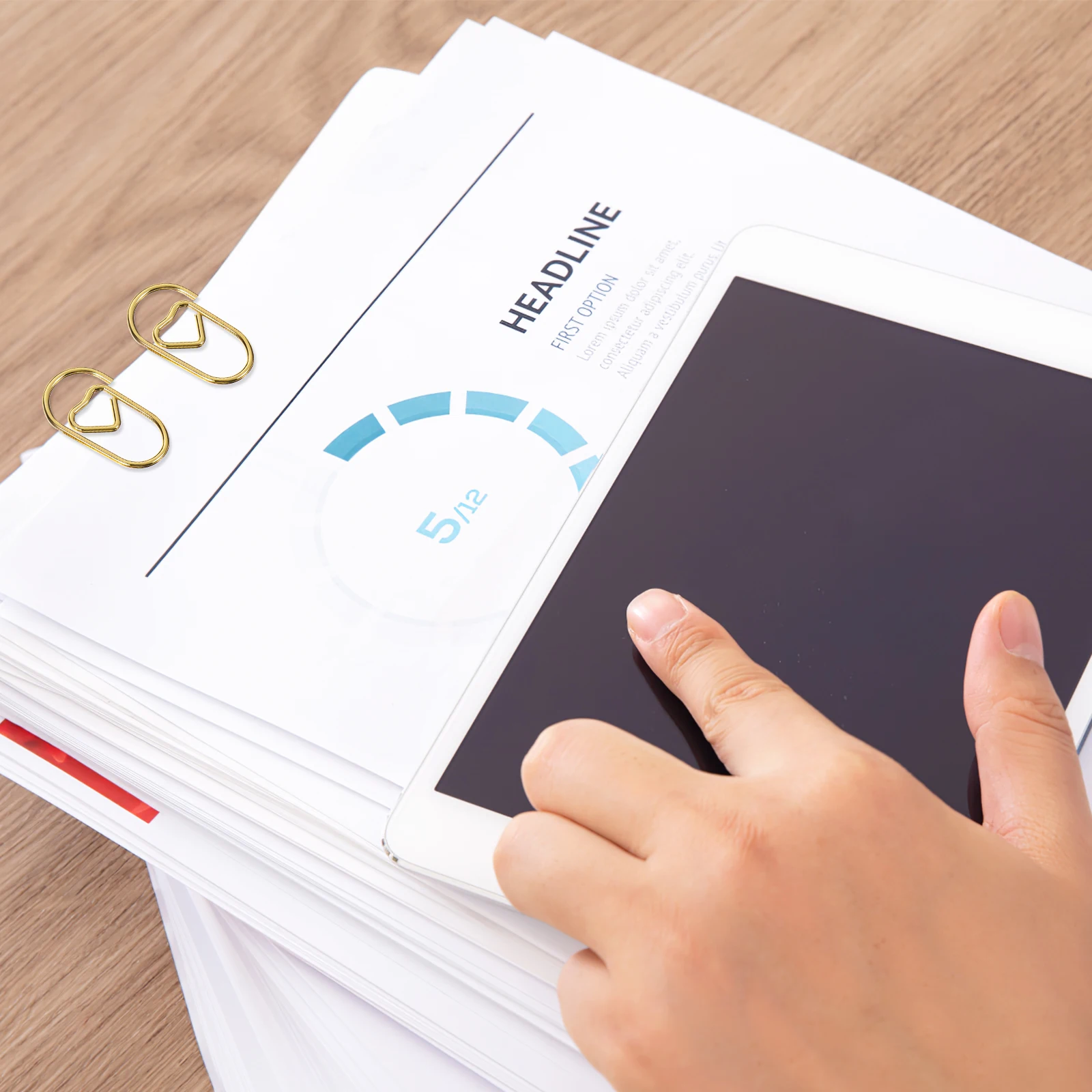 400 قطعة من المشابك المزخرفة على شكل قلب من الورق المعدني لمكتب المدرسة والمنزل وتنظيم القرطاسية ومشابك الموثق #1