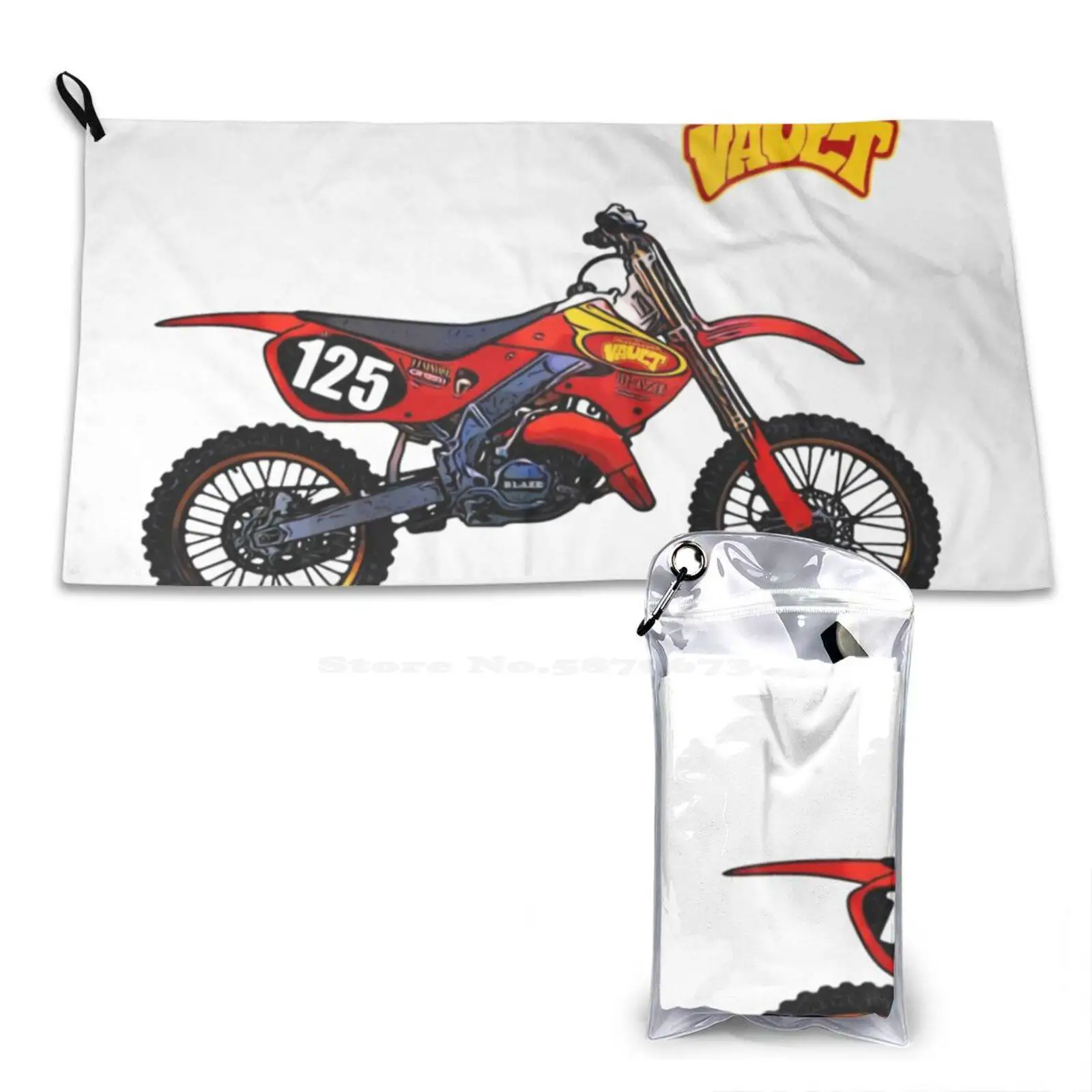 Red Braaapp 1998 Sport Towels Outdoor Hiking Cycling Swimming Cr125R Fmf 1998 Motocross Supercross