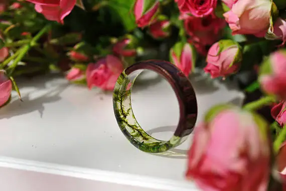 Custom Resin Wood Ring Resin Ring Couple Rings Men and Women Rings Micro Rings Dropshipping Service Wedding Band Rings