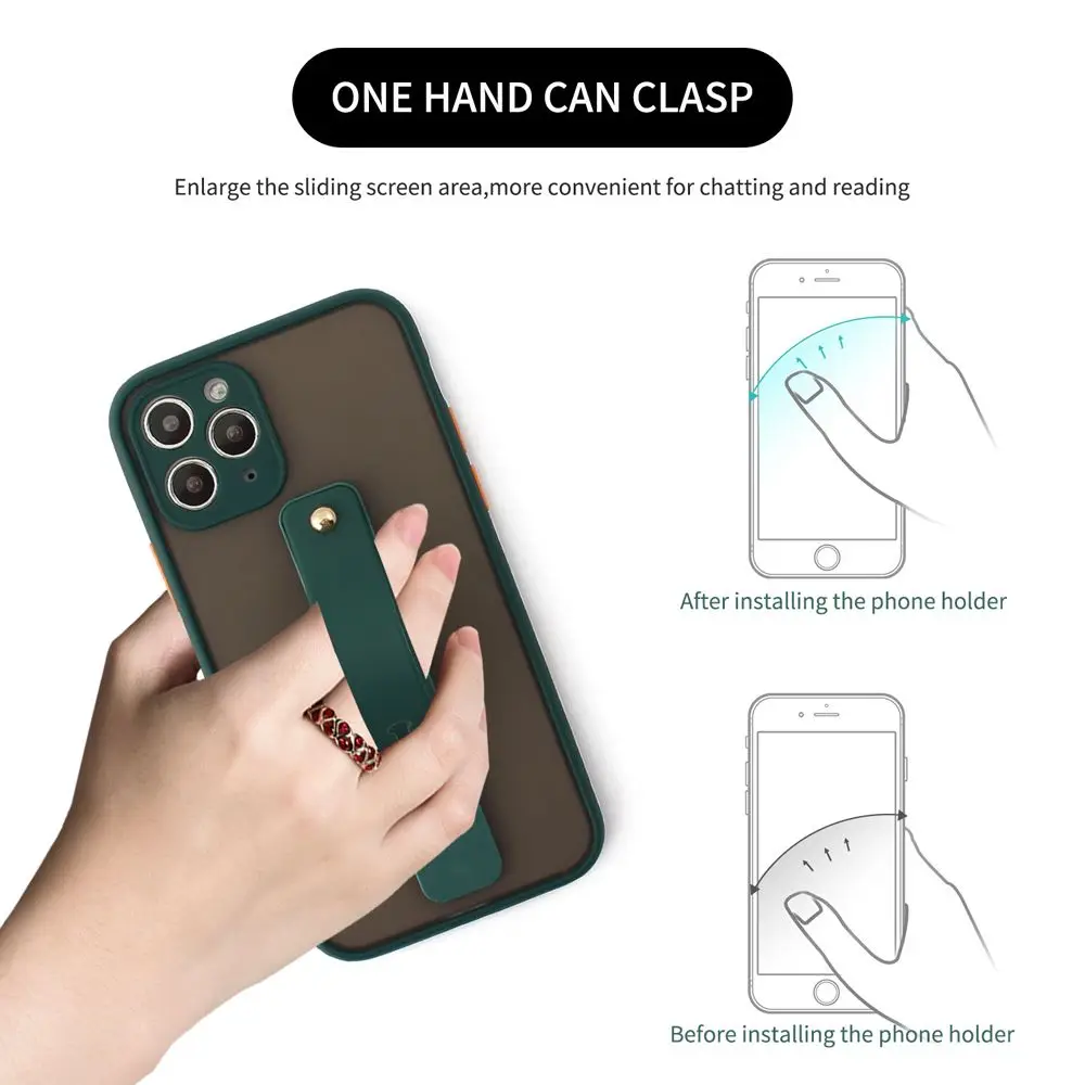 Faixa de mão para smartphone, suporte para telefone, anel de dedo, push pull, suporte de mesa, alça telescópica, suporte para celular