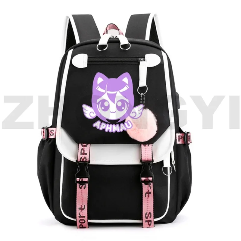 Sac à dos pour ordinateur portable avec fermeture éclair, sac à dos Aphmau Merch SR, cartable Anime, dessin animé fémintuel, Kawaii, éducatif, unisexe comme un chat