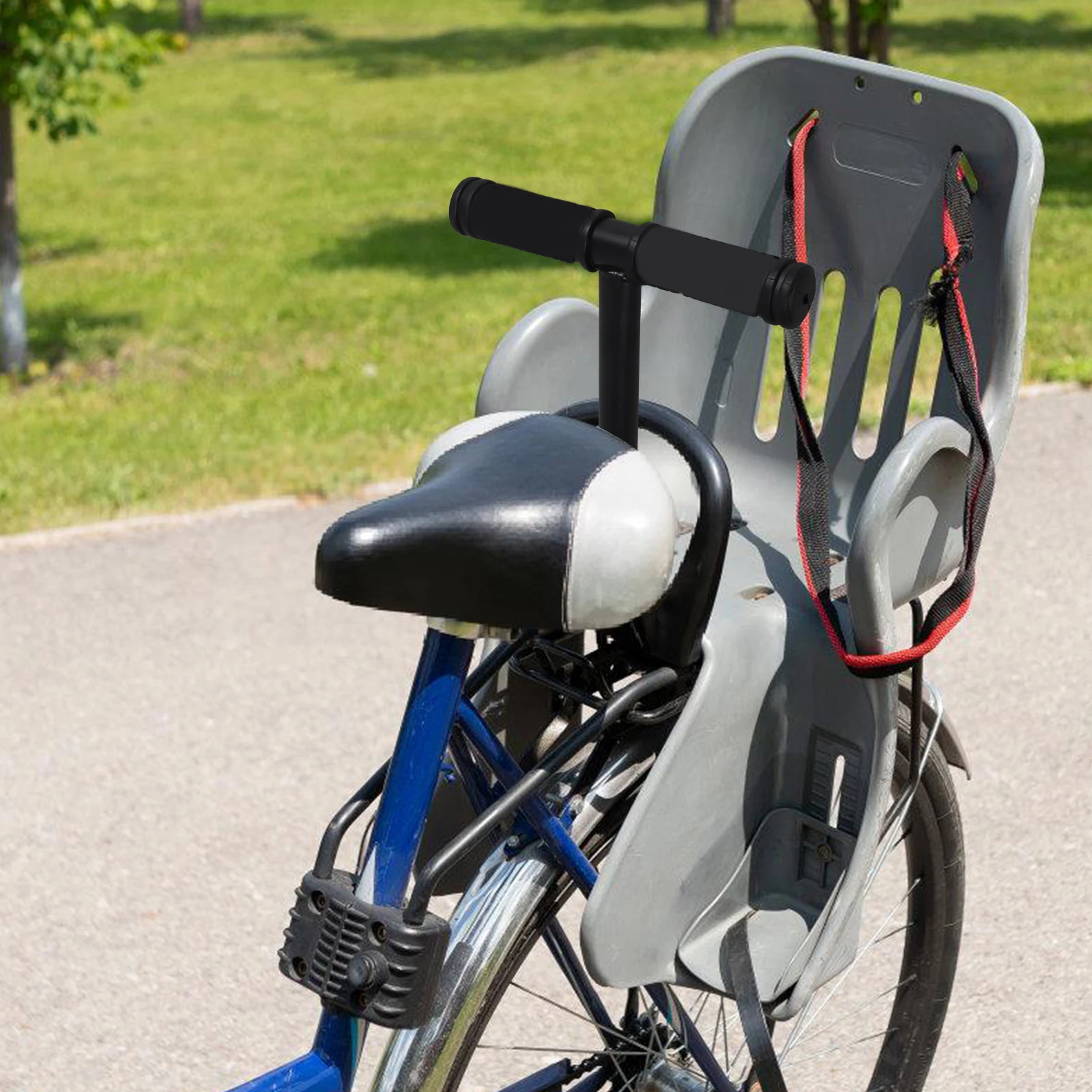 

Bicycle Seat Armrest Rear Handlebar Child Bike Attachment Accessories for Kids Cycling Seats Handles Non Slip Foldable